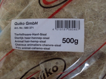 Dierlijk haar-Hennep-Sisal 500 gram (Quiko)