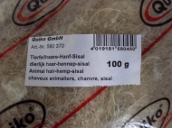 Dierlijk haar-Hennep-Sisal 100 gram (Quiko)